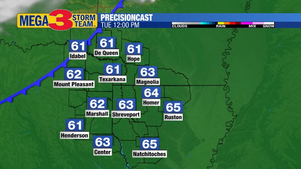 Noon Tuesday Forecast